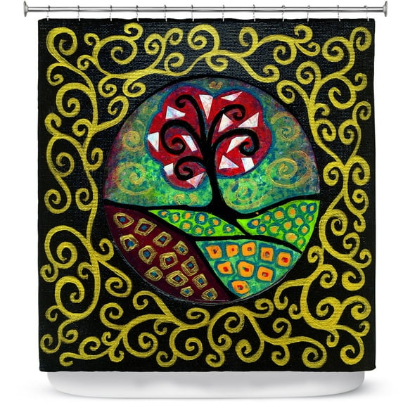Shower Curtains 70" x 73" from DiaNoche Designs by Ann-Marie Cheung - Pink Tree