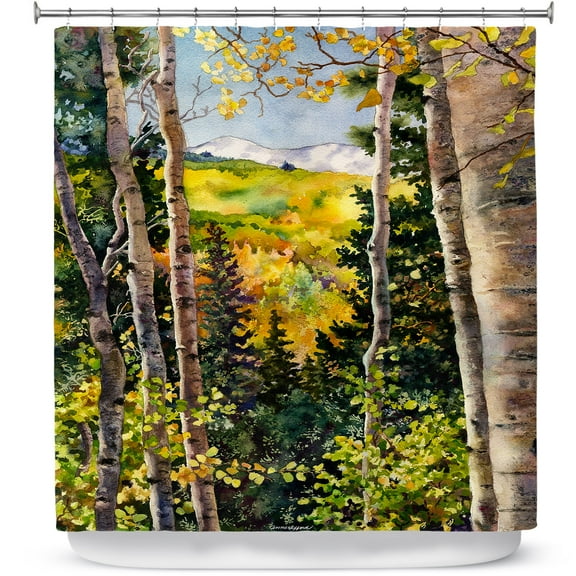 Shower Curtains 70" x 73" from DiaNoche Designs by Anne Gifford - Aspen Afternoon