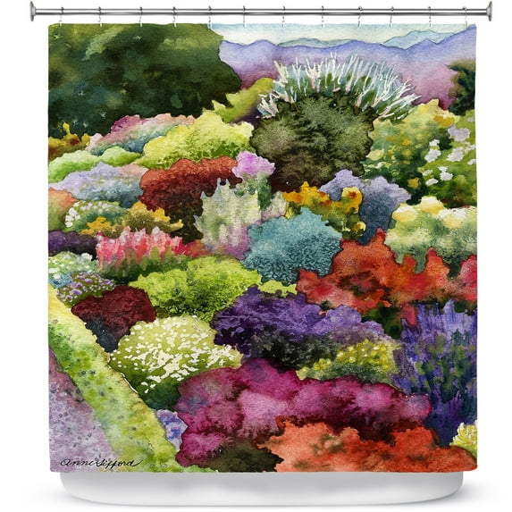 Shower Curtains 70" x 73" from DiaNoche Designs by Anne Gifford - Electric Garden