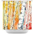 thumbnail image 1 of Shower Curtains 70" x 73" from DiaNoche Designs by Brazen Design Studio - Falling For Colour Birch Trees, 1 of 1