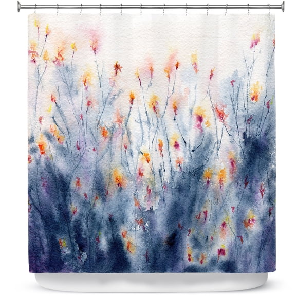 Shower Curtains 70" x 73" from DiaNoche Designs by Brazen Design Studio - Floral Splendor