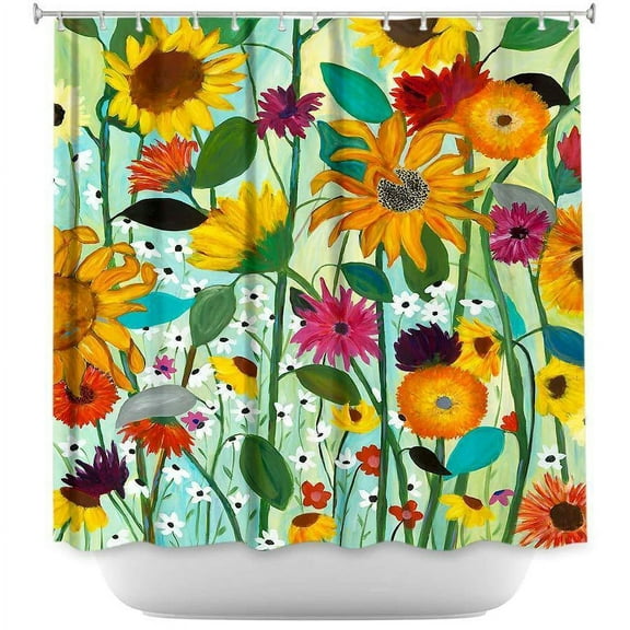Shower Curtains 70" x 73" from DiaNoche Designs by Carrie Schmitt - Sunflower House