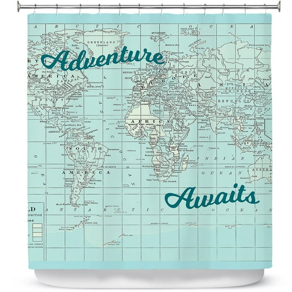 Shower Curtains 70" x 73" from DiaNoche Designs by Catherine Holcombe - Adventure Awaits
