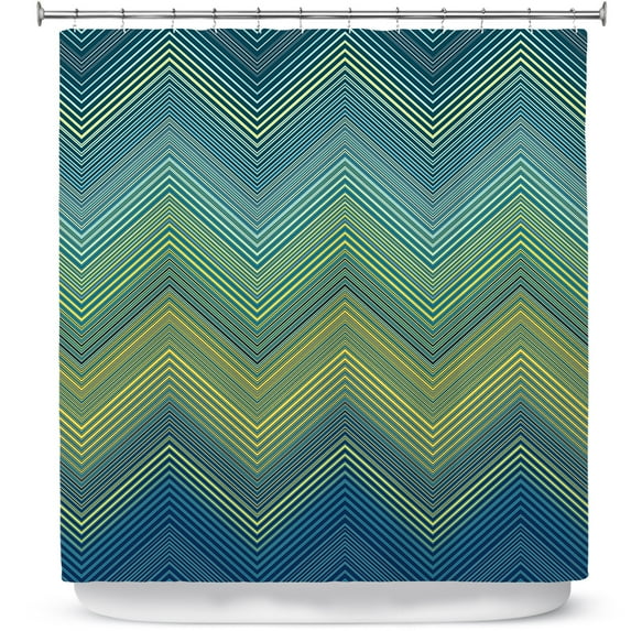 Shower Curtains 70" x 73" from DiaNoche Designs by Christy Leigh - Teling Zig Zag