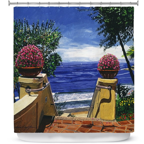 Shower Curtains 70" x 73" from DiaNoche Designs by David Lloyd Glover - Blue Pacific Ocean