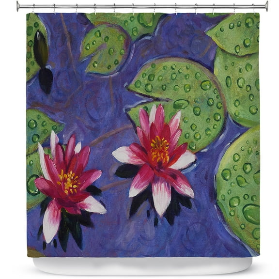 Shower Curtains 70" x 73" from DiaNoche Designs by David Lloyd Glover - Water Lilies