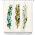 thumbnail image 1 of Shower Curtains 70" x 73" from DiaNoche Designs by Dawn Derman - 3 Feathers, 1 of 1