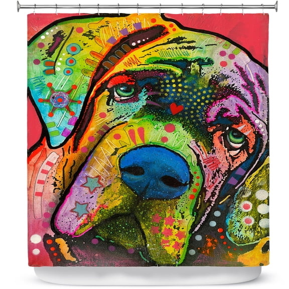 Shower Curtains 70" x 73" from DiaNoche Designs by Dean Russo - Bull Mastiff I Dog