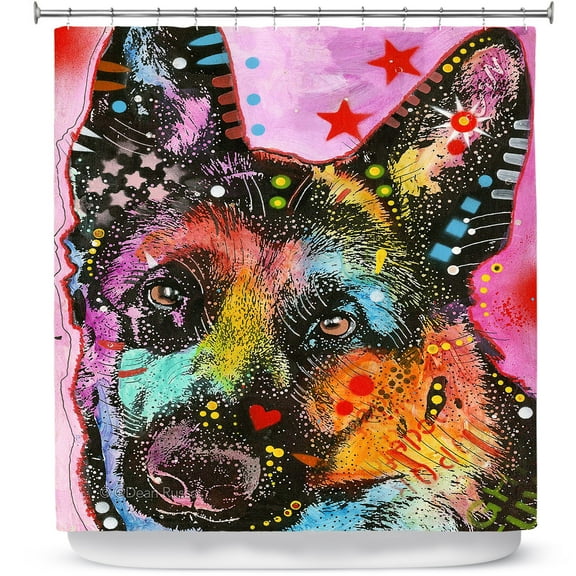 Shower Curtains 70" x 73" from DiaNoche Designs by Dean Russo - German Shepherd Dog 25