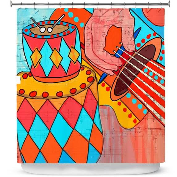 Shower Curtains 70" x 73" from DiaNoche Designs by Dora Ficher - Folk Song