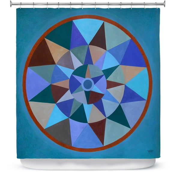 Shower Curtains 70" x 73" from DiaNoche Designs by Jennifer Baird - Earth Mandala 1
