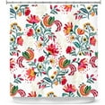 thumbnail image 1 of Shower Curtains 70" x 73" from DiaNoche Designs by Jill O Connor - Scandinavian Festiv Floral, 1 of 1