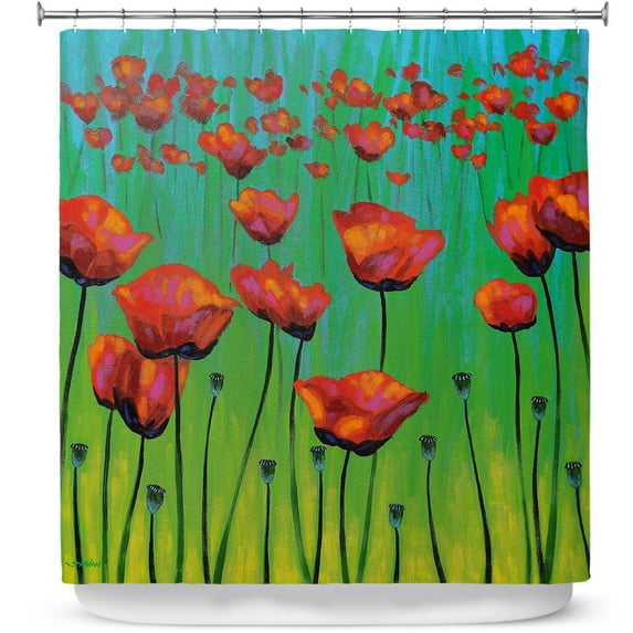 Shower Curtains 70" x 73" from DiaNoche Designs by John Nolan - Dancing Daffodils