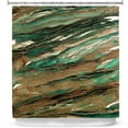 thumbnail image 1 of Shower Curtains 70" x 73" from DiaNoche Designs by Julia Di Sano - Agate Magic Tan Dark Green, 1 of 1