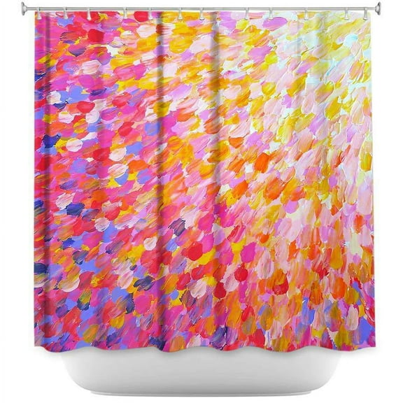 Shower Curtains 70" x 73" from DiaNoche Designs by Julia Di Sano - Splash Out Pink