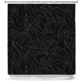 thumbnail image 1 of Shower Curtains 70" x 73" from DiaNoche Designs by Julia Grifol - Black Leaves, 1 of 1