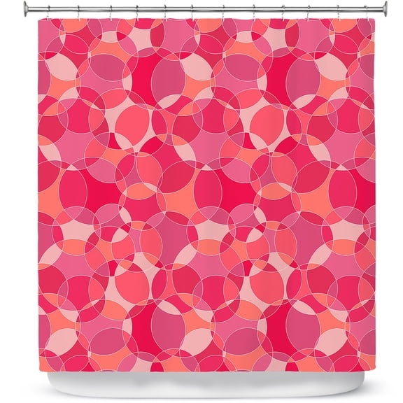 Shower Curtains 70" x 73" from DiaNoche Designs by Julia Grifol - Bubbles Pinks