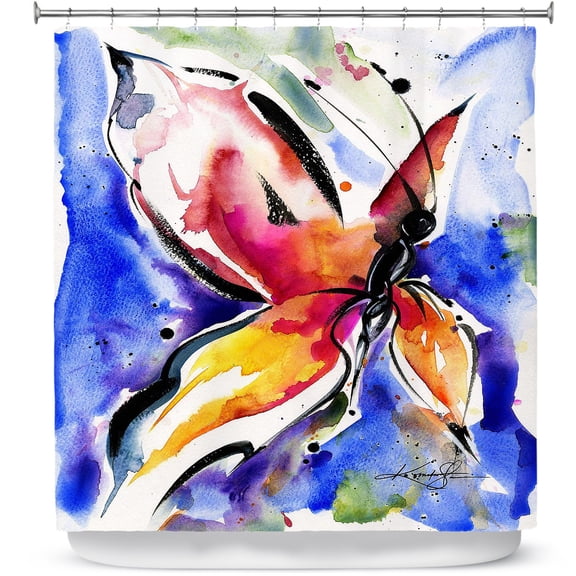 Shower Curtains 70" x 73" from DiaNoche Designs by Kathy Stanion - Butterfly Song LII