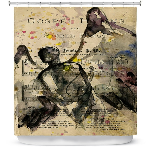 Shower Curtains 70" x 73" from DiaNoche Designs by Kathy Stanion - Calling All Angels XLV