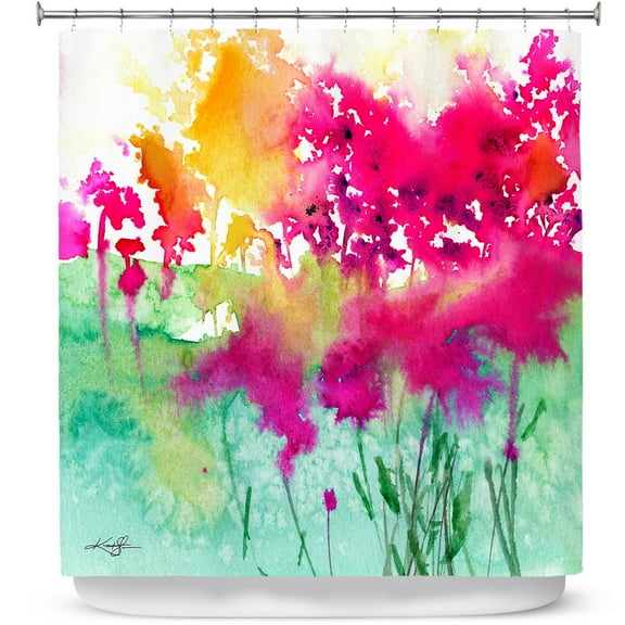 Shower Curtains 70" x 73" from DiaNoche Designs by Kathy Stanion - Walk Among the Flowers 10
