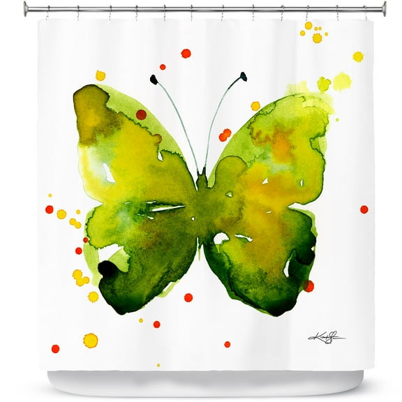 Shower Curtains 70" x 73" from DiaNoche Designs by Kathy Stanion - Watercolor Butterfly 33