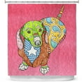 thumbnail image 1 of Shower Curtains 70" x 73" from DiaNoche Designs by Marley Ungaro - Dachshund Dog Pink, 1 of 1
