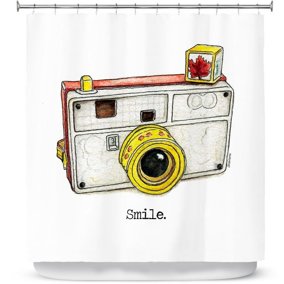 Shower Curtains 70" x 73" from DiaNoche Designs by Marley Ungaro - Toys Camera Smile