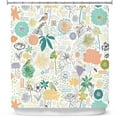 thumbnail image 1 of Shower Curtains 70" x 73" from DiaNoche Designs by Metka Hiti - Birds And Flowers, 1 of 1