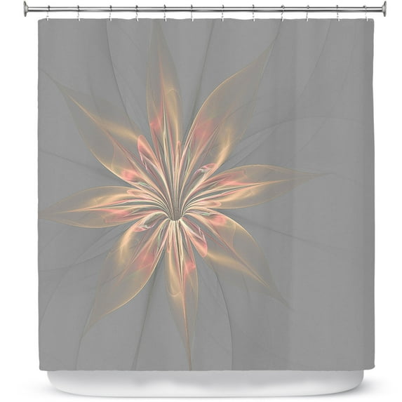 Shower Curtains 70" x 73" from DiaNoche Designs by Pam Amos - Silk Flower Gold