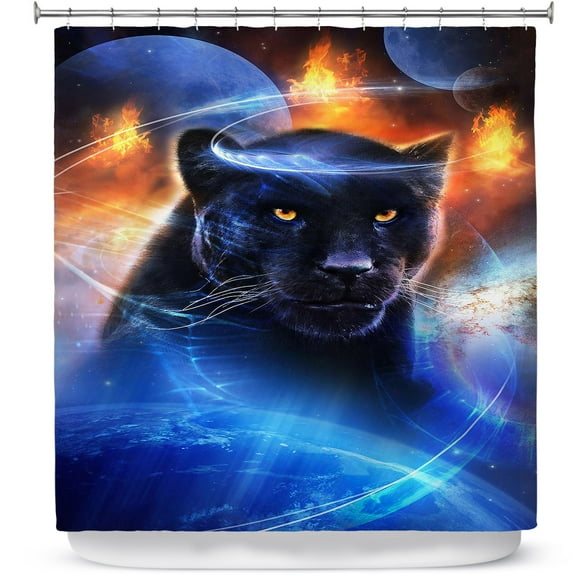 Shower Curtains 70" x 73" from DiaNoche Designs by Philip Straub - Panther