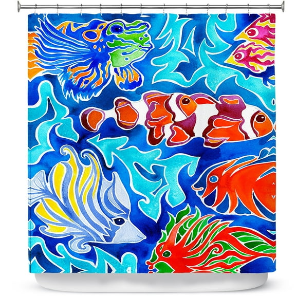 Shower Curtains 70" x 73" from DiaNoche Designs by Rachel Brown - Snorkeling
