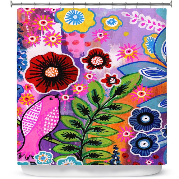 Shower Curtains 70" x 73" from DiaNoche Designs by Robin Mead - Beauty Bird 2