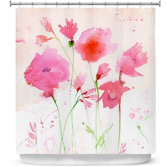 Shower Curtains 70" x 73" from DiaNoche Designs by Sheila Golden - Bright Pink