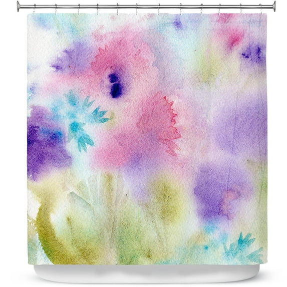 Shower Curtains 70" x 73" from DiaNoche Designs by Sheila Golden - Mauve Whisp