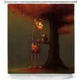 thumbnail image 1 of Shower Curtains 70" x 73" from DiaNoche Designs by Tooshtoosh - Autumn Giraffe, 1 of 1