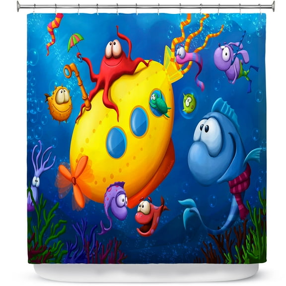 Shower Curtains 70" x 73" from DiaNoche Designs by Tooshtoosh - Sea Life