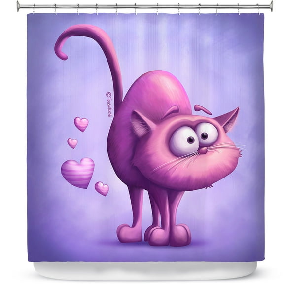 Shower Curtains 70" x 73" from DiaNoche Designs by Tooshtoosh - The Cat II