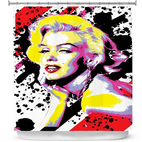 Shower Curtains 70" x 73" from DiaNoche Designs by Ty Jeter - Marilyn Monroe VI