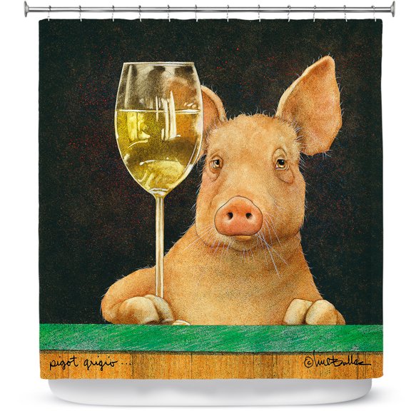 Shower Curtains 70" x 73" from DiaNoche Designs by Will Bullas - Pigot Grigio