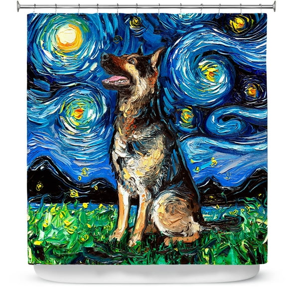 Shower Curtains 70" x 84" from DiaNoche Designs by Aja Ann - German Shepherd
