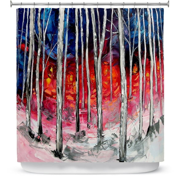 Shower Curtains 70" x 84" from DiaNoche Designs by Aja Ann - Silver Birch