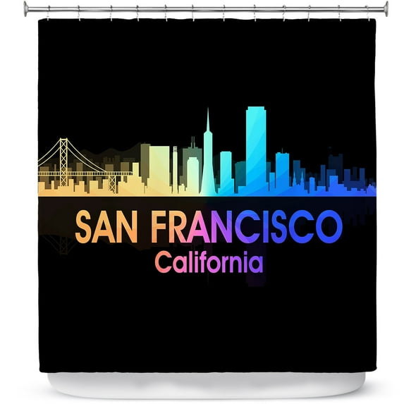 Shower Curtains 70" x 84" from DiaNoche Designs by Angelina Vick - City V San Francisco California