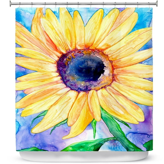 Shower Curtains 70" x 84" from DiaNoche Designs by Brazen Design Studio - Sunflower