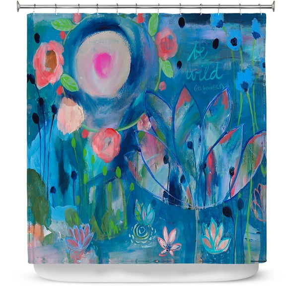 Shower Curtains 70" x 84" from DiaNoche Designs by Carrie Schmitt - Be Wild Flowers