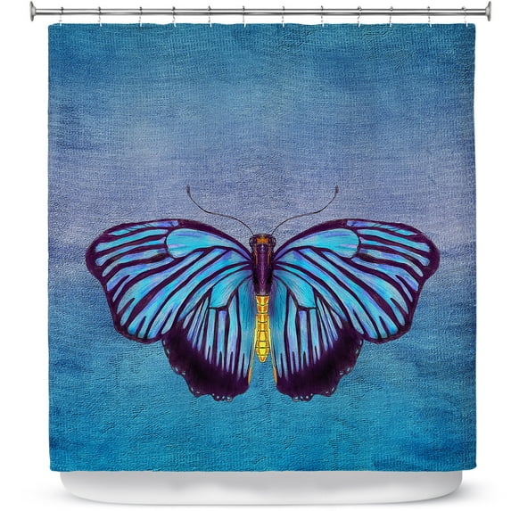 Shower Curtains 70" x 84" from DiaNoche Designs by Catherine Holcombe - Butterfly Blues