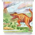 thumbnail image 1 of Shower Curtains 70" x 84" from DiaNoche Designs by Catherine Holcombe - Dinosaur III, 1 of 1