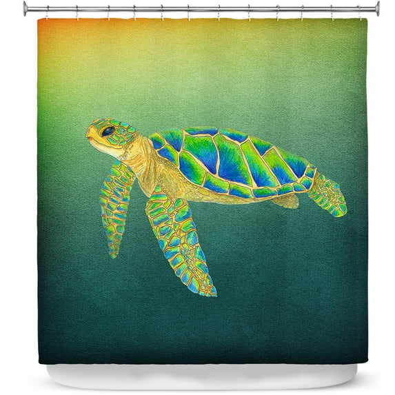 Shower Curtains 70" x 84" from DiaNoche Designs by Catherine Holcombe - Syndney Seaturtle