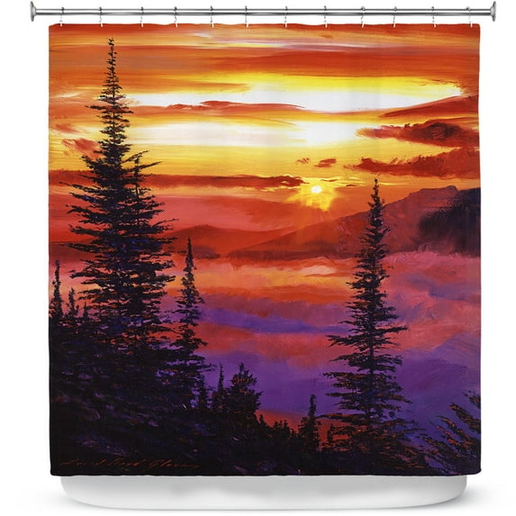 Shower Curtains 70" x 84" from DiaNoche Designs by David Lloyd Glover - Golden Moment