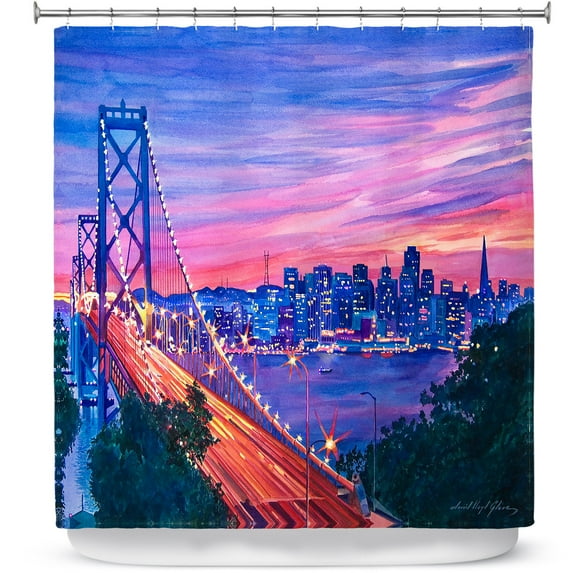 Shower Curtains 70" x 84" from DiaNoche Designs by David Lloyd Glover - San Francisco Nights