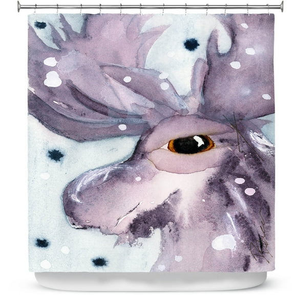 Shower Curtains 70" x 84" from DiaNoche Designs by Dawn Derman - Moose